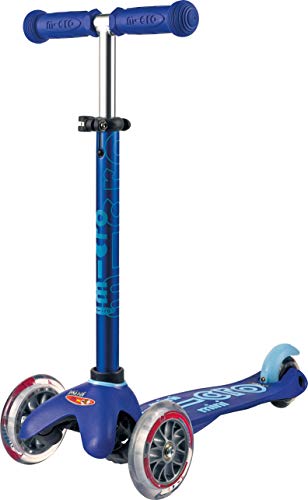 Micro Kickboard Mini 3-Wheel Toddler Scooter Blue - Adjustable, Supports 110 lbs