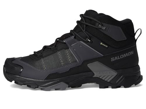 Salomon X Ultra 5 Mid Wide GTX Hiking Boots - Black/Asphalt/Castlerock, Size 11