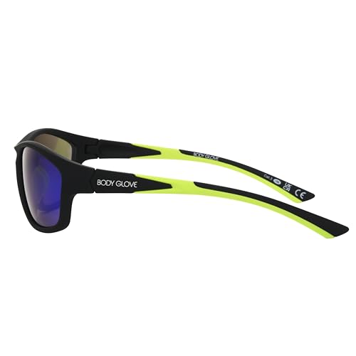 Body Glove Oceanic Wrap Sunglasses, Black, 62 Millimeters