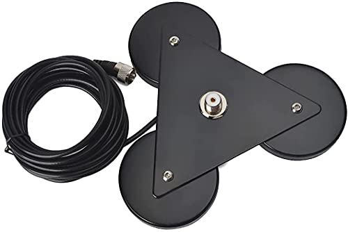 Magnetic Car Truck Antenna Mount with 16.4ft Coax Cable - SO-239 Base