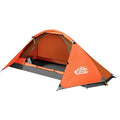 Camppal 1 Person Tent for Camping Hiking Mountain Hunting - Orange, 4-Season Waterproof Windproof