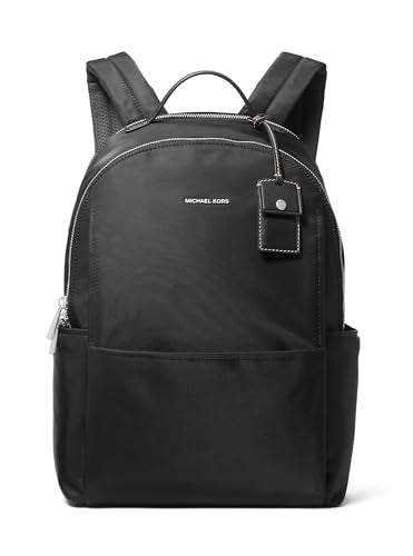 Michael Kors Sable Large Backpack for Women - One Size, Black with Silver Hardware