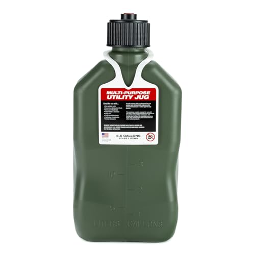 VP Racing 3846-CA 5.5 Gallon Square Utility Jug with Camo Design & 14" Hose (2 Pack)