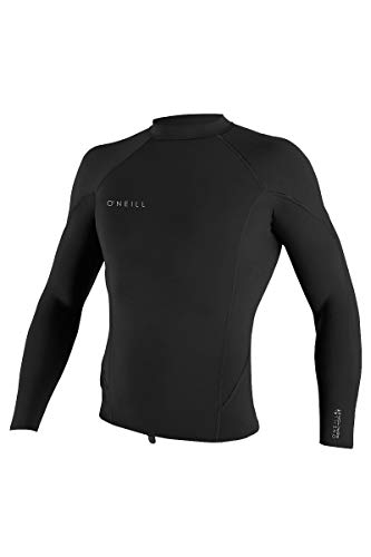 O'NEILL Men's Reactor-2 1.5mm Long Sleeve Wetsuit Top - Black / Medium