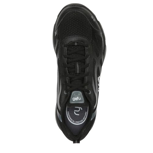 Women's Cross Training Shoes with Cushion & Support - Black/Gray/White, Size 7.5