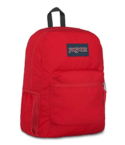 JanSport Cross Town Backpack Red Tape - 17x12.5x6 Inch Daypack with Front Utility Pocket