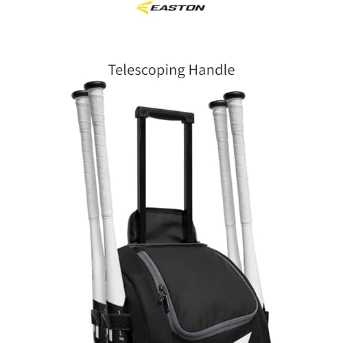 Easton Black Traveler Stand-Up Wheeled Baseball Equipment Bag - Multi-Color