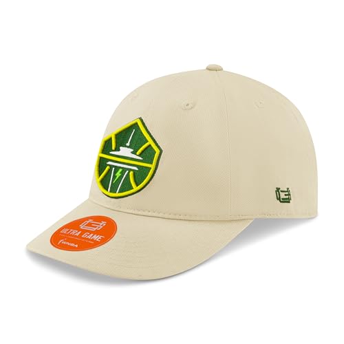 Women's WNBA Official Slick Baseball Cap Hat - Seattle Storm, Sand, One Size