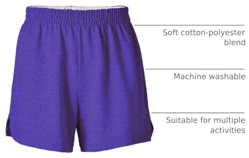 Soffe Women's Cheer Active Shorts - Medium Team Purple Heather
