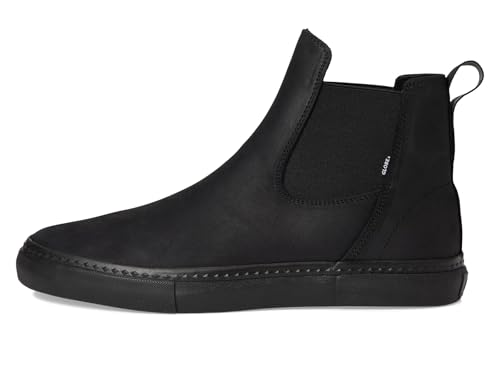 Globe Dover II Black Crazyhorse Skateboard Shoe - Men's High Top Slip-On