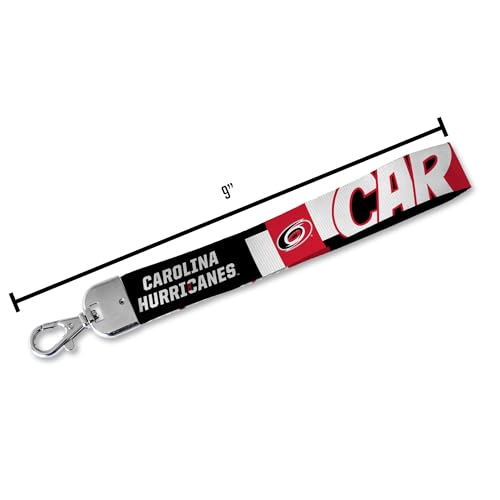 NHL Hockey Wrist Lanyard Keychain Holder - Carolina Hurricanes Fan Accessory