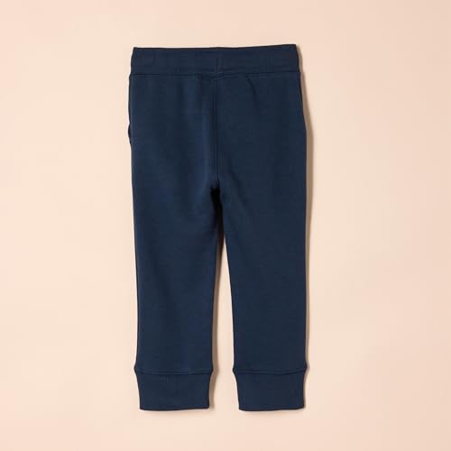 Toddler Boys Fleece Jogger Sweatpants Navy Large Multipack - Elastic Waist & Drawstring