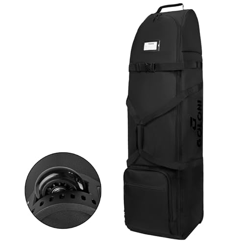 Golf Travel Bag for Airlines - Heavy Duty Water-Resistant with Padded Clubs - Black