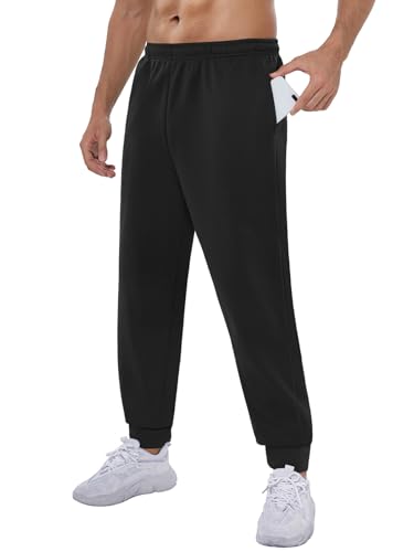 Mens Sweatpants with Pockets Gym Joggers - Athletic Casual Pants 5X-Large 4 Pack Black Navy Green Grey