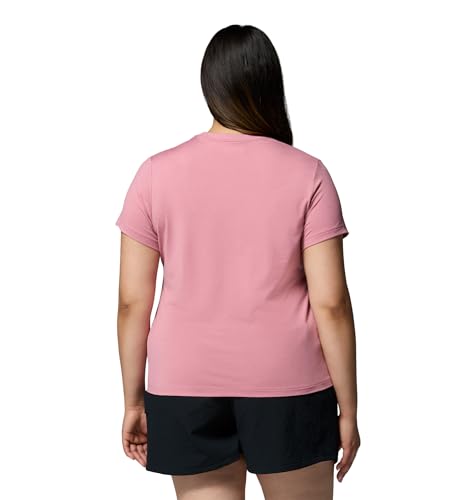 Columbia Women's Parsons Point Short Sleeve Logo Tee - Medium Rosette Heather
