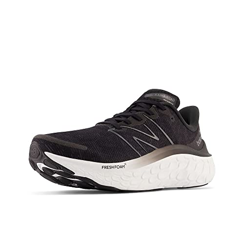 Men's Fresh Foam X Kaiha Road Running Shoes - Black + Phantom + Dark Silver Metallic, Size 10