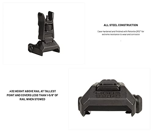 Magpul MBUS PRO Steel Backup Sights - Front Sight for Rifles, Matte Finish