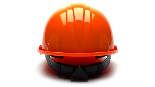 Pyramex SL Series Orange Cap Style Hard Hat with 4-Point Ratchet Suspension