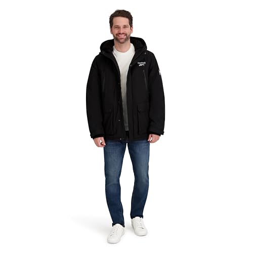 Men's Insulated Softshell Winter Jacket - Large Black