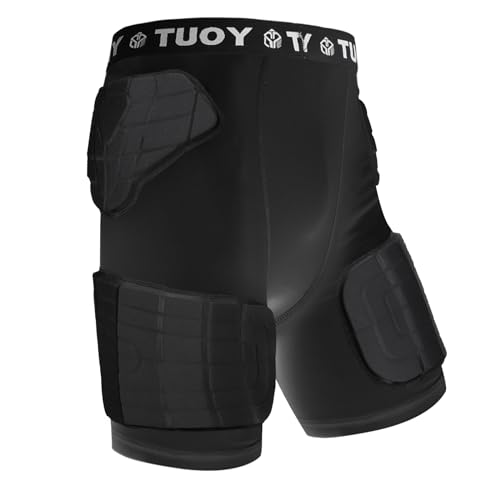 Men's X-Large Padded Football Girdle with 5 Integrated Pads - Hip, Thigh & Tailbone Protector