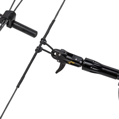 Trophy Ridge Shootout Compact Dual-Caliper Archery Bowhunting Release - 360° Swivel Arm, Adjustable Length, Trigger Travel Tuning, Premium Leather Buckle Strap, Black