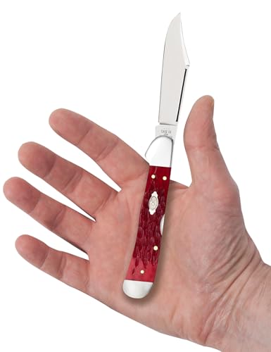 Pocket Knife with Red Bone Handle and Locking Blade - 4.25 Inch