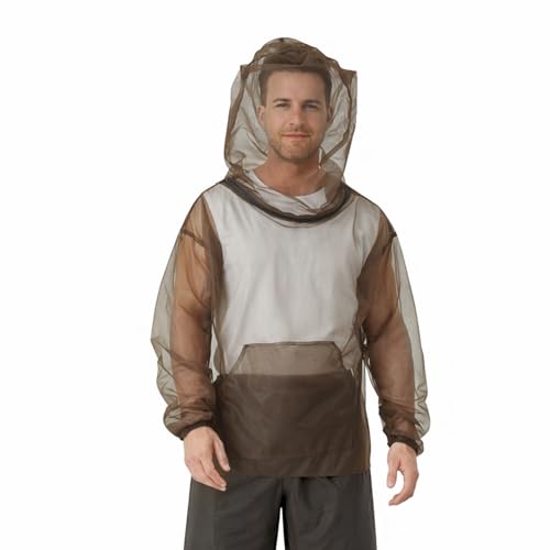 Aventik No-See-Um Mesh Mosquito Jacket with Zipper - Large Outdoor Insect Protection
