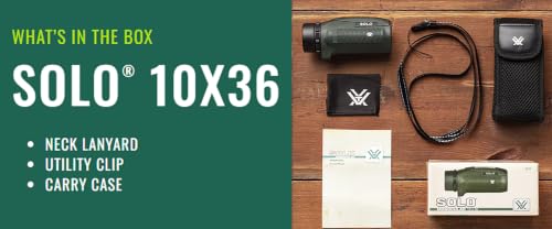 Vortex Solo 10x36 Monocular Waterproof Compact Optic with Utility Clip