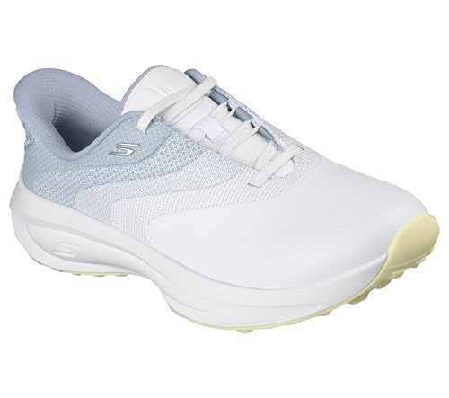 Skechers Women's Flow SI Slip-In Golf Shoes - White Light Blue 7.5
