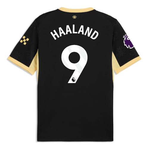 Men's Manchester City Away Jersey 2026/27 HAALAND #9 Large Black