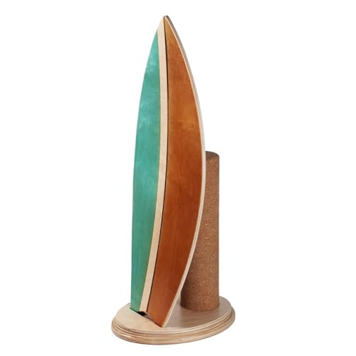 Balance Board with Natural Cork Roller - Blue Indoor Surfing Trainer