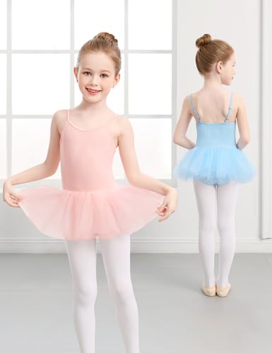 Toddler Girls Ballet Tutu Dress Skirted Leotard - 3T Ballet Pink Camisole Variation