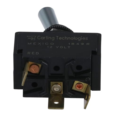 12V Marine Toggle Switch Kit - Red Lighted SPST On-Off Heavy Duty Panel Sealed