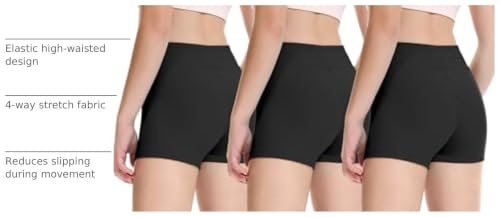 Girls Athletic Shorts 3-Pack for Kids 11-12 Years Black Gymnastics Cheer Sportswear Variation of This Listing