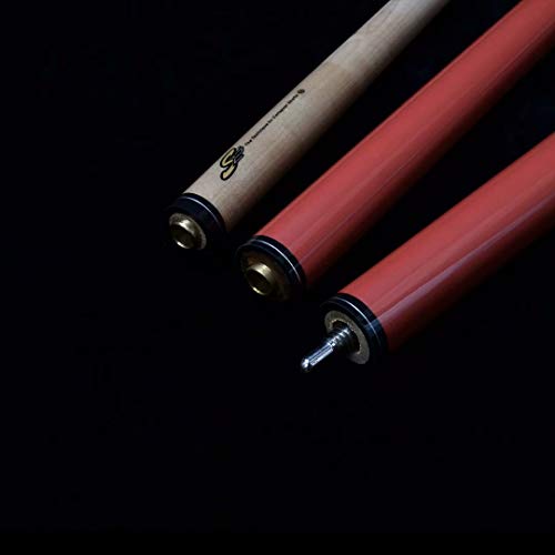 Heavy Hitter Jump Break Pool Cue 3-Pieces 14mm Phenolic Tip - Red 21oz