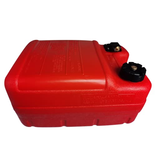 DEF 6-Gallon Portable Boat Fuel Tank with Hose & Fittings for Marine Outboard Motor
