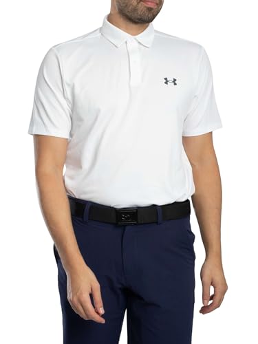 Under Armour Men's Matchplay Golf Polo Large White / Pitch Gray - Breathable Sportswear