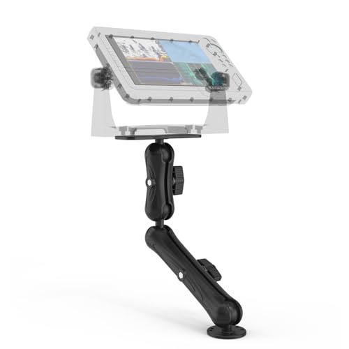 Koroao Aluminum Fish Finder Mount with 1.5" C Ball & 14.5" Arm for Marine Electronics