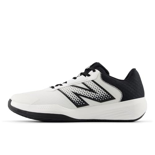 New Balance Men's 696 V4 Hard Court Tennis Shoes 10.5 Wide White/Black