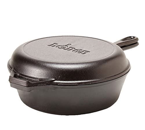 Lodge Cast Iron Combo Cooker 3.2 Quart Deep Pot & 10.25 Inch Skillet Lid