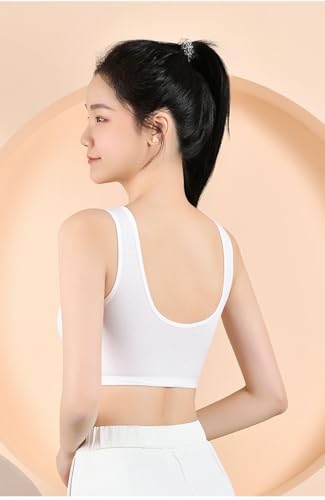Kids Girls Adjustable Cotton Training Bra Light Padded 10-16 Years White Pink Grey Coral Nude