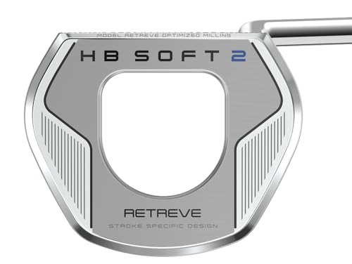 Cleveland Golf Retreve HB Soft 2 Putter - Silver / 35" / Single Bend / Oversized Grip / Right Hand