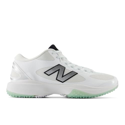 New Balance Men's Freezelx V5 Turf Shoes - White Black Silver Metallic 9