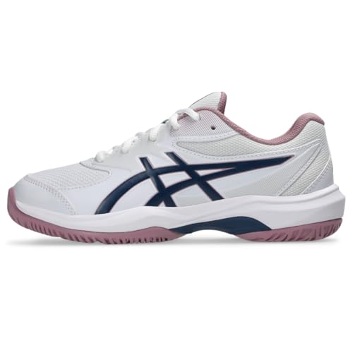 Kids Tennis Shoes - ASICS Gel-Game Grade School White Blue 4.5 Big Kid