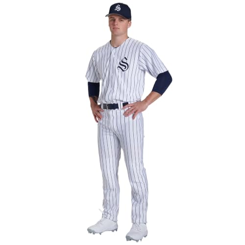 Champro Men's Triple Crown 2.0 Open Bottom Baseball Pants - Medium White & Black