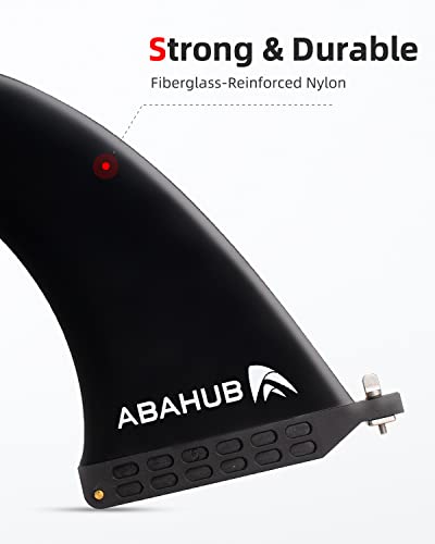Abahub 9'' Paddleboard Fin with Screw - Black Center Fin for SUP & Surf