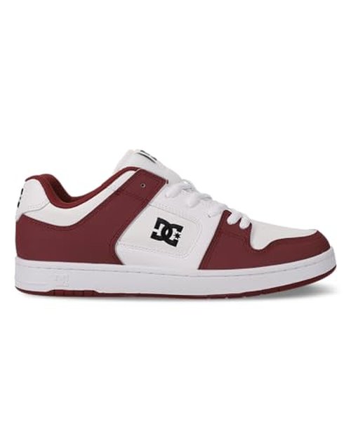 DC Men's Manteca 4 Skate Shoe, White/DEEP RED/Black, 7