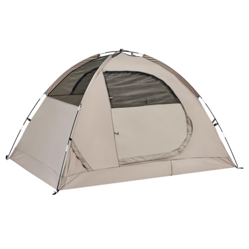 Space Blue 4-Person Waterproof Camping Tent with Rain Fly – Spacious & Quick Setup