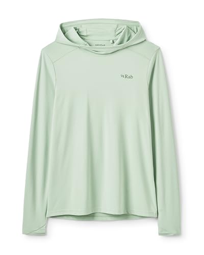 Rab Women's Force Hoody Fig Green M | Lightweight Sun & Hiking Hoodie