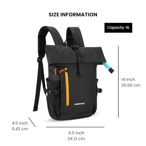 Sherpani Sedona Mini Chromatic Foldsack Backpack for Women - Recycled Fabric, RFID, Laptop & Travel-Friendly